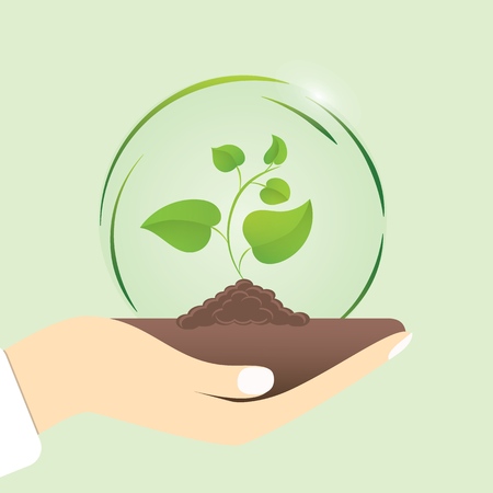 vector green ecology signのイラスト素材
