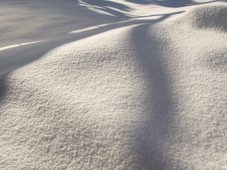 Light reflections and shadows on powder snow,Engadine, Switzerland
