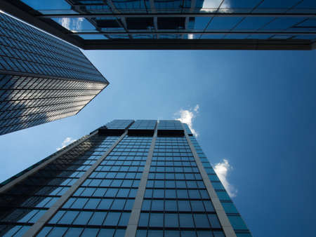 Business buildings in Frankfurt, Germanyの写真素材