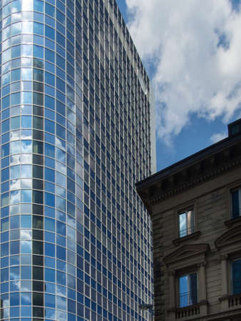 Business buildings in Frankfurt, Germanyの写真素材