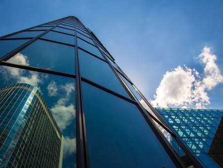 Business buildings in Frankfurt, Germanyの写真素材