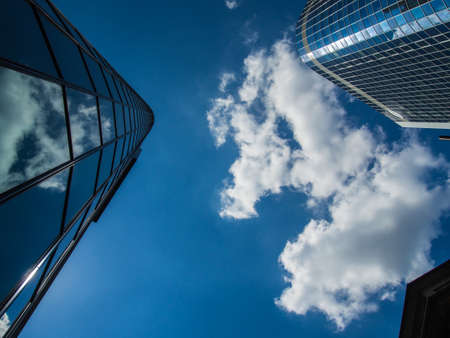 Business buildings in Frankfurt, Germanyの写真素材