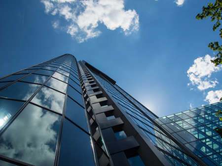 Business buildings in Frankfurt, Germanyの写真素材