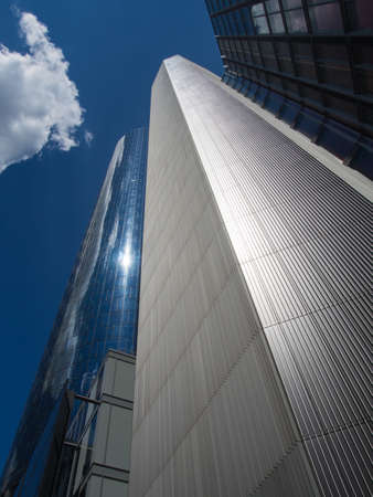 Business buildings in Frankfurt, Germanyの写真素材