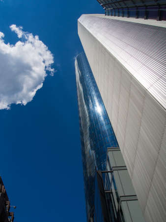 Business buildings in Frankfurt, Germanyの写真素材