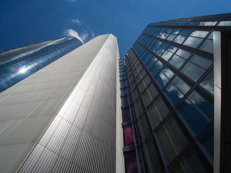 Business buildings in Frankfurt, Germanyの写真素材