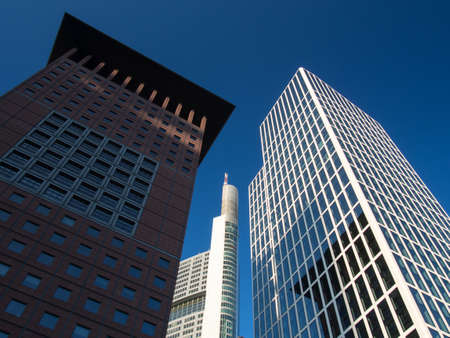 Office buildings in Frankfurt, germanyの写真素材
