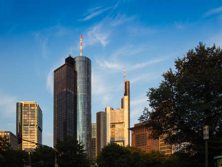 Business buildings in Frankfurt, Germanyの写真素材