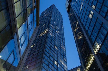 Dynamic office buildings in Frankfurt, Germany.