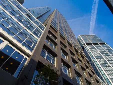 Office buildings in Frankfurt, Germany, one of the most fascinating financial areas of Europe.の写真素材