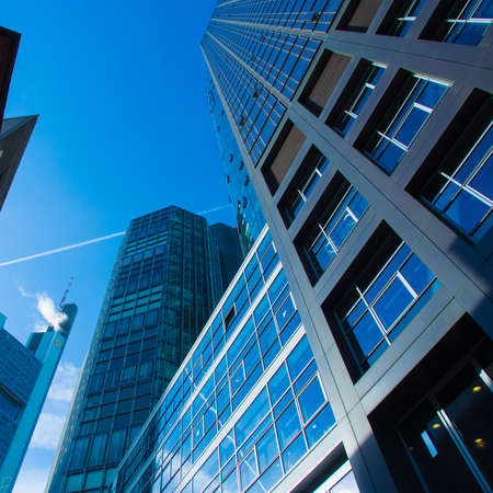 Office buildings in Frankfurt, Germany, one of the most fascinating financial areas of Europe.の写真素材