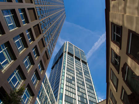 Office buildings in Frankfurt, Germany, one of the most fascinating financial areas of Europe.の写真素材