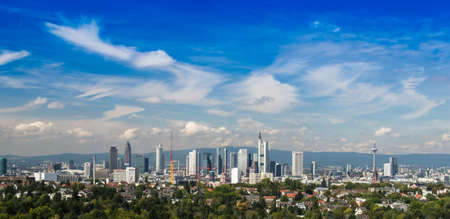 Frankfurt am Main, Germany, seen from the south.の写真素材