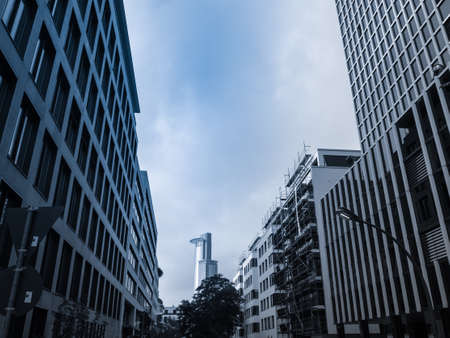 Office buildings in Frankfurt, Germany, one of the most fascinating financial areas of Europeの写真素材
