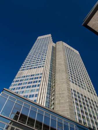 Dynamic skyscrapers in the center of Frankfurt, Germany