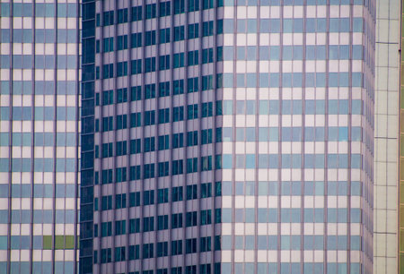 Glass facades of skyscrapers in Frankfurt ,. Germanyの写真素材