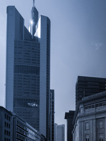 Business buildings in the financial district of Frankfurt, Germany