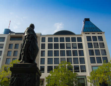 Goethe monument in the center of Frankfurt, Germanyのeditorial素材