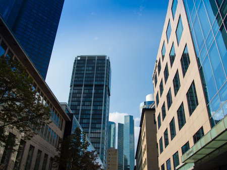 In the financial district of Frankfurt, Germanyのeditorial素材