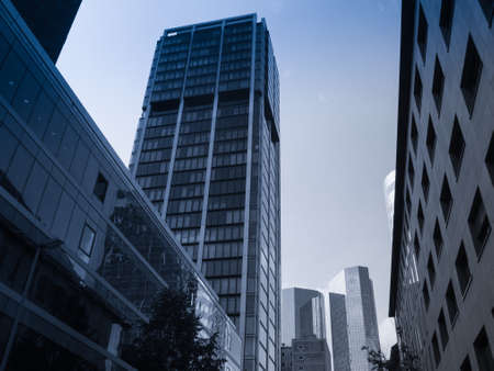 Skyscrapers in the financial district of Frankfurt, Germanyのeditorial素材