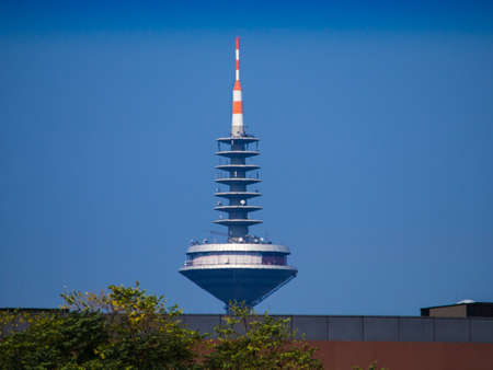 The Tower of Europe, Europaturm, in Frankfurt, Germanyのeditorial素材