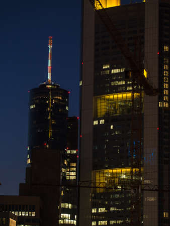Business buildings in Frankfurt, Germanyの写真素材