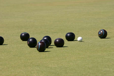The jack being hunted by bowlsの写真素材