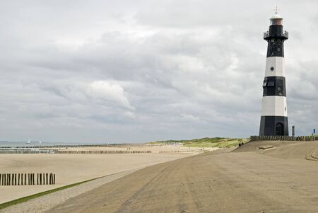 Lighthouse near Breskens in the Netherlandsの写真素材