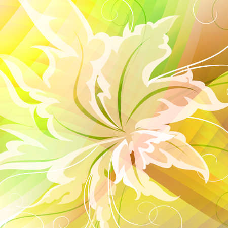 Abstract summer background drawn in bright colours with using floral patternのイラスト素材
