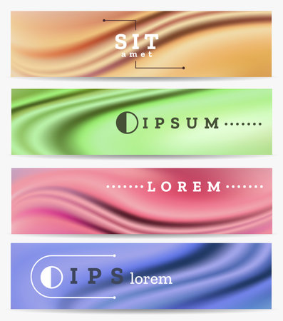 Abstract scientific banner set. Industrial  and technology concept cover vector design.のイラスト素材