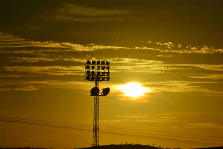 stadium silhouetteの写真素材