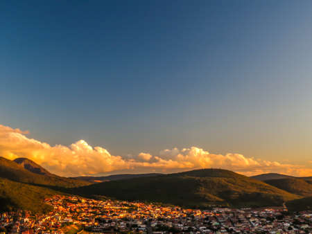 Mountains and Cityviewの写真素材