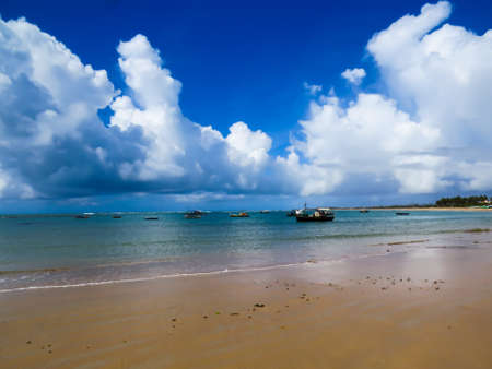 beach and cloudsの写真素材