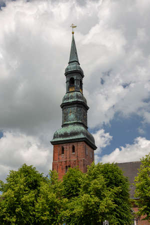 St. Laurentius church in Tönning, Germanyの写真素材