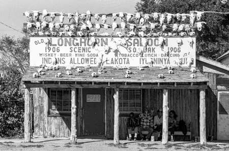 Old Longhorn Saloon in Scenic, South Dacota / USAの写真素材