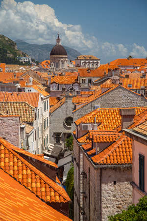 View over the roofs of Dubrovnik, Croatiaの写真素材