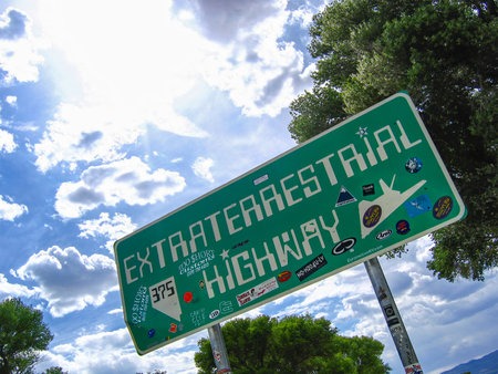 Extraterrestrial Highway, Warm Springs, Nevada, USAのeditorial素材