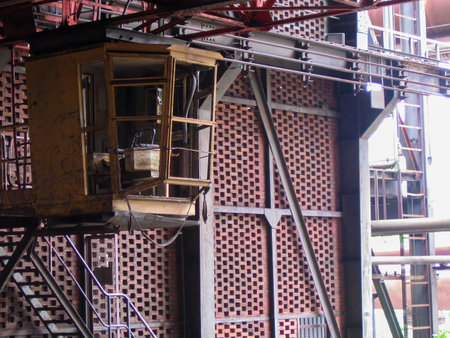 Driver's cab of a disused industrial plant
