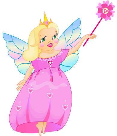 This is real princess, who has flown from a fairy-taleのイラスト素材