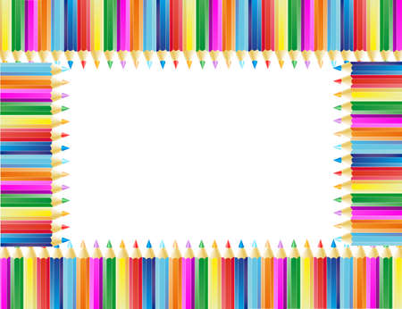 The frame from pencils, background for decorateのイラスト素材