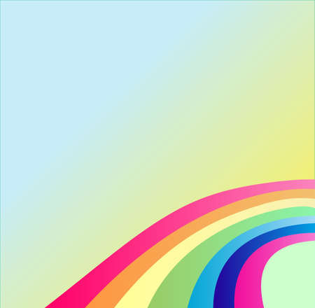 This is rainbow, above it your textのイラスト素材