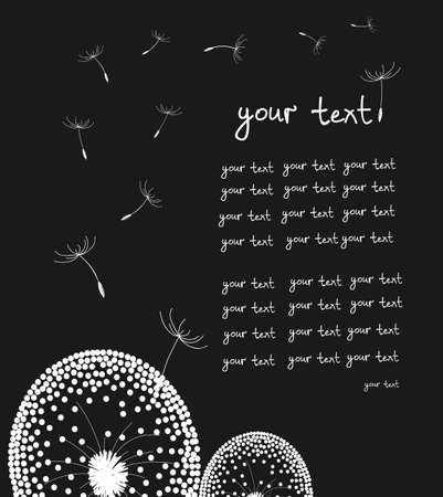 The background with the dandelions, your can be hereのイラスト素材