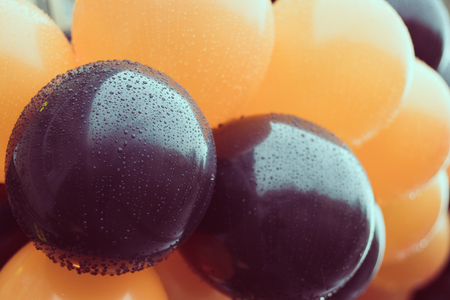 balloons in the rain backgroundの写真素材