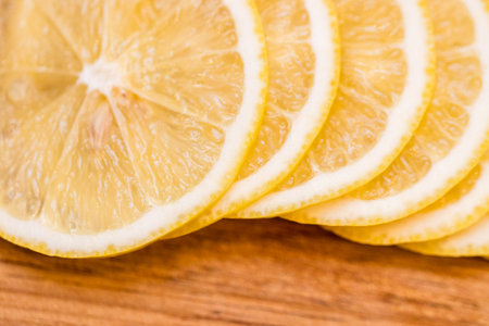 Close Up of sliced lemons