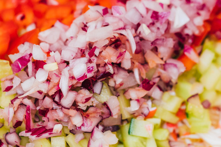 Ð¡lose up of chopped saladの写真素材