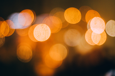Blurred yellow lightsの写真素材