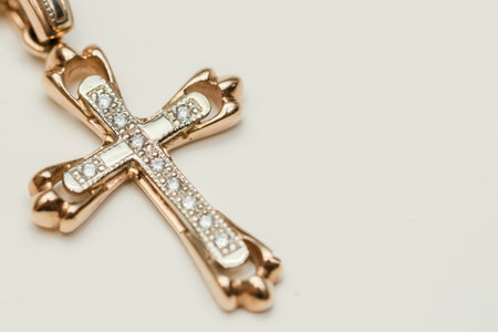 Cross on white backgroundの写真素材