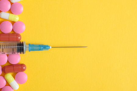 The concept of all types of drugs are good. Health care and periodic taking pills and drugs....