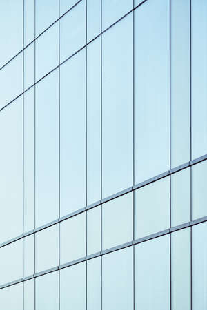 Large glass windows of a modern facadeの写真素材