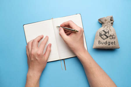 The concept of budgeting and accounting for income and expensesの写真素材